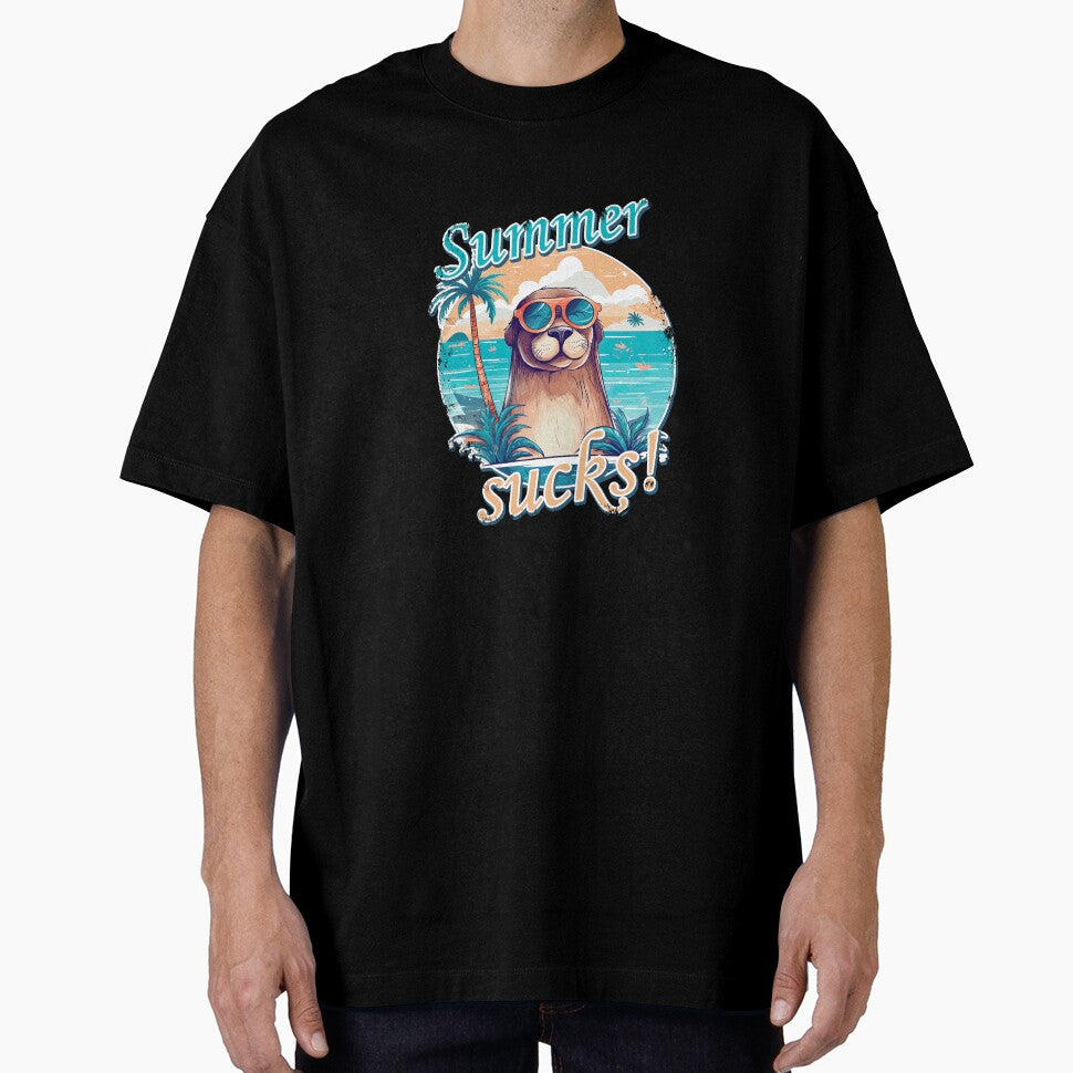 Summer sucks Otter seal sea lion with sunglasses by TeePulseMania