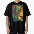 Colorful Abstract Tiger Eye – Vibrant Animal Art by Moss and Moon Studio