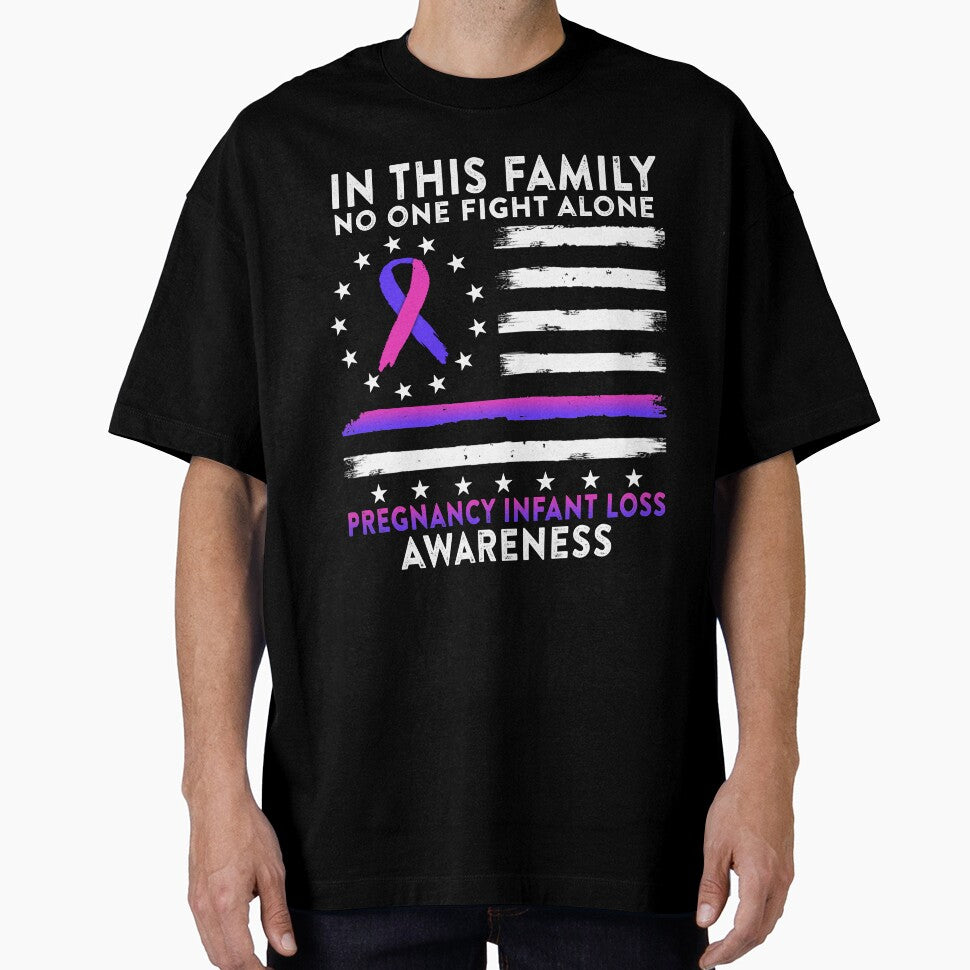 In This Family No One Fights Pregnancy Infant Loss Alone American Betsy Ross Flag by deputylove