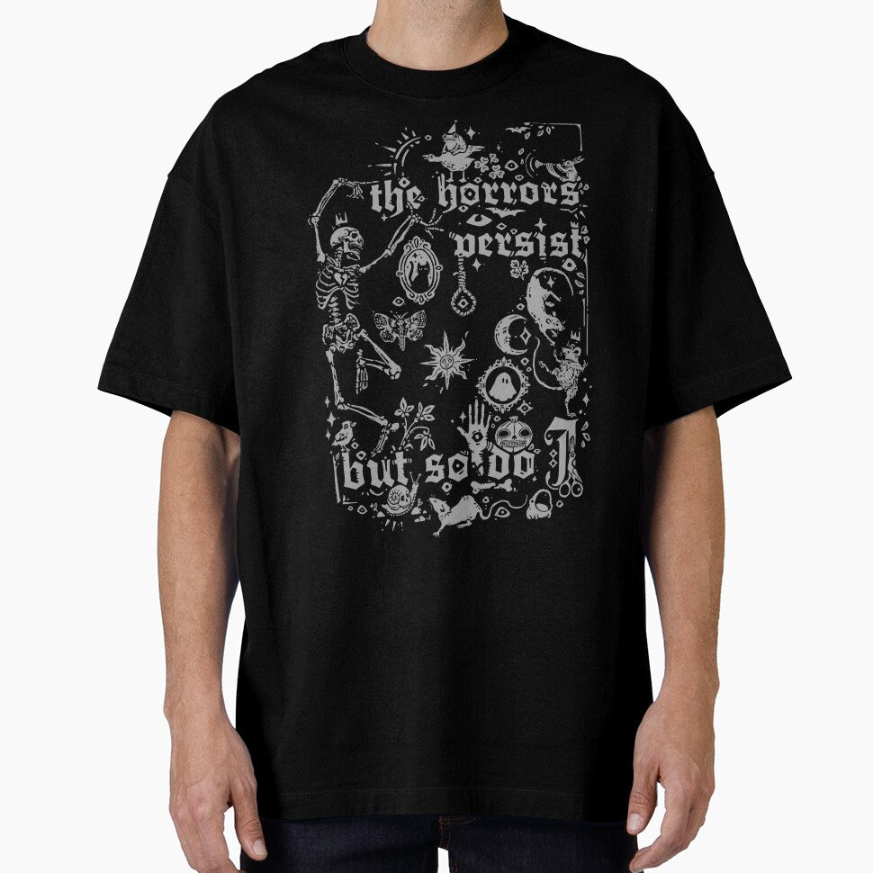 The horrors persist, but so do I | Danse Macabre Vintage Skeleton by keyvei