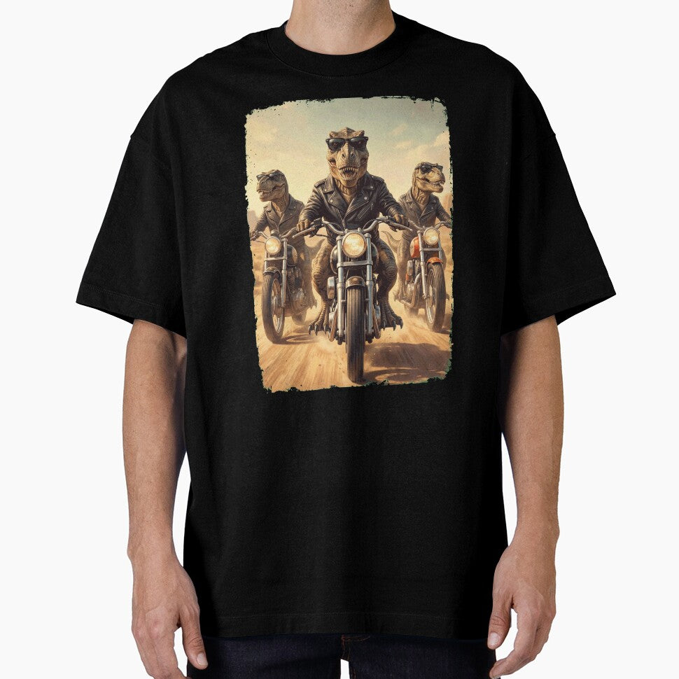 Funny T Rex Dinosaur Motorcycle Meme Animal Lover by DoodleTortle