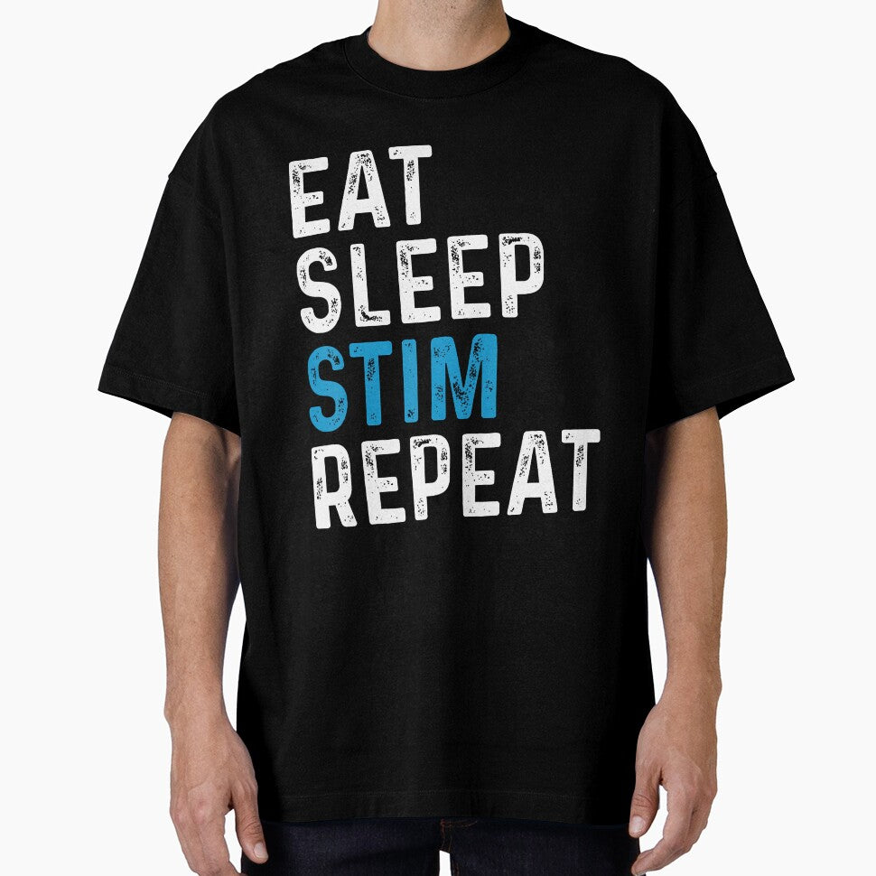 Eat Sleep Stim Repeat Stimming Autism Awareness Boys by RylynKaub86