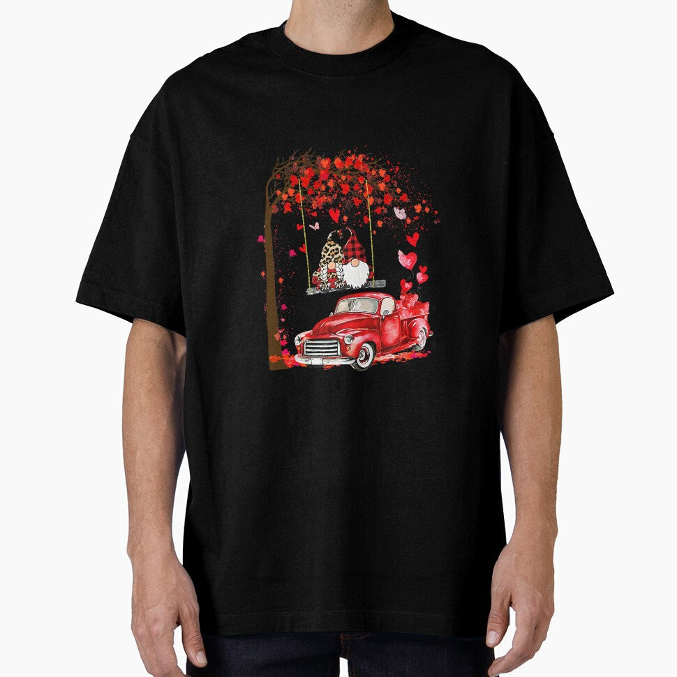 Funny Gnome Truck Valentines Day Red by Perrydad78