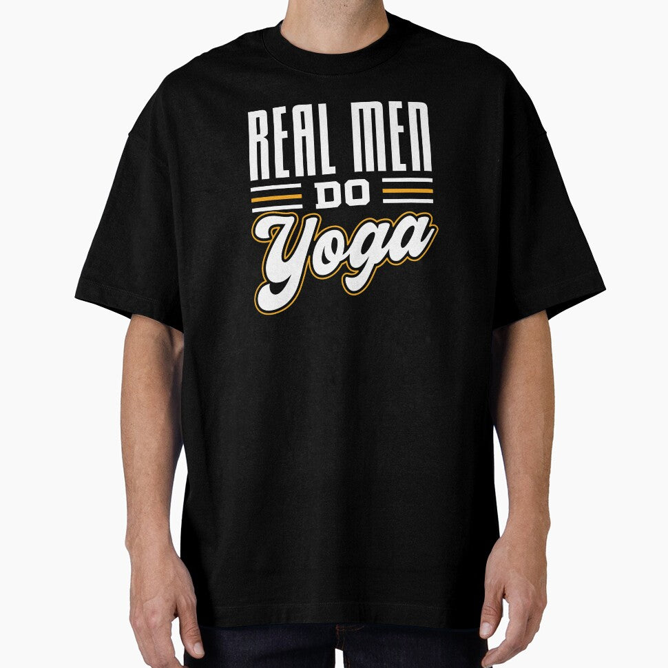 Funny Yoga Man Yogi Men Who Yoga Real Men Gift print by Lisbob