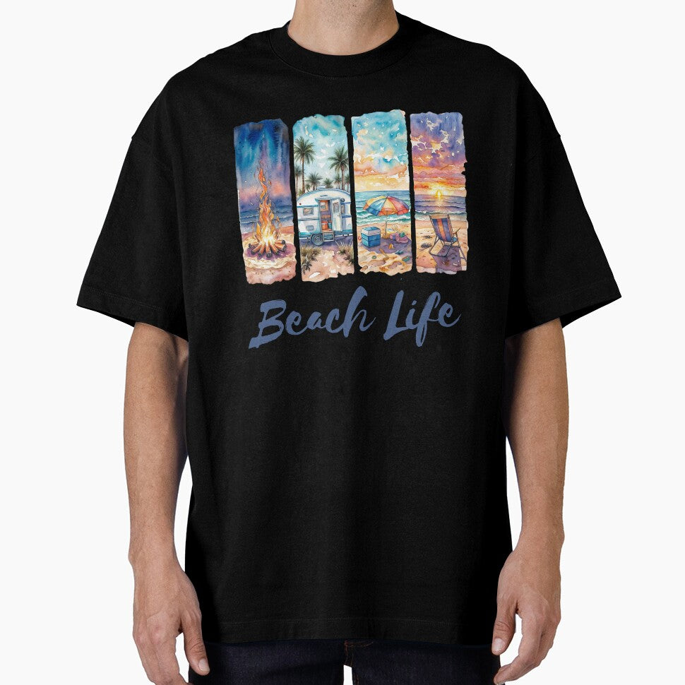 Beach Life Watercolor Coastal Vibes by Abdu  Innovations