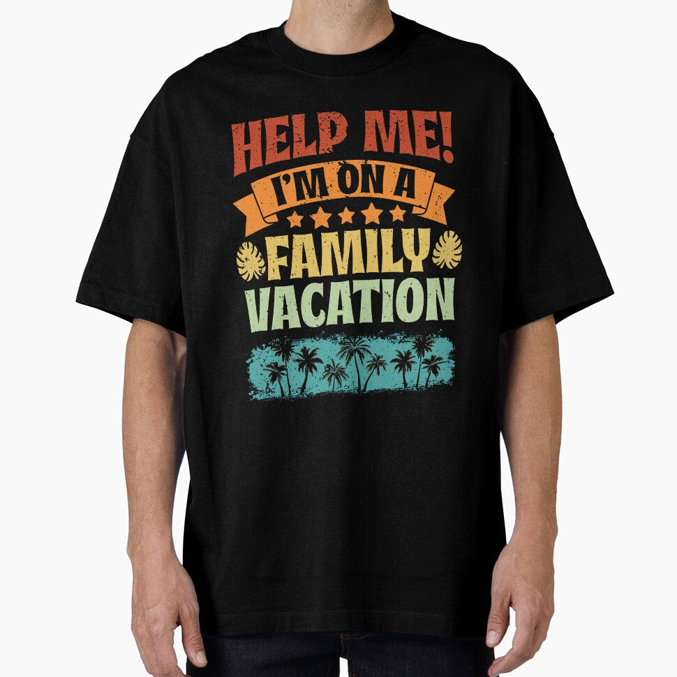 Beach Vacation Vibe Vintage Help Me I'm On A Family Vacation by Nessshirts