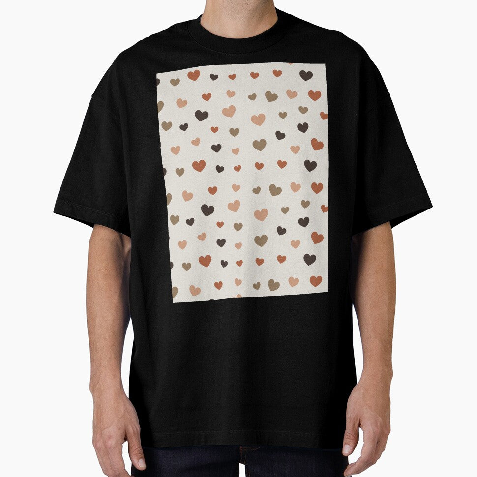 Hearts pattern,brown by cutecrazytshirt