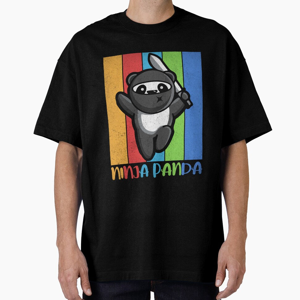 Cute Ninja Panda Design — Funny Cartoon Martial Arts Panda Illustration for Stickers, T-Shirts, Gifts by Krasnovaovaova
