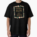 Girl Mom est. 2023 - Girl Mom Gift - Gold & Roses Border - White by EcoElsa