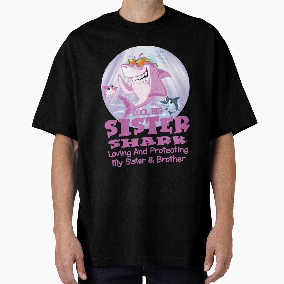 Big Sister Shark Tshirt Gift Family Shark Daughter Fun Gifts by angy2017