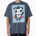 Cute Panda Superhero - Folk Art by heidiannemorris © by FOLK ART FUSION by heidiannemorris