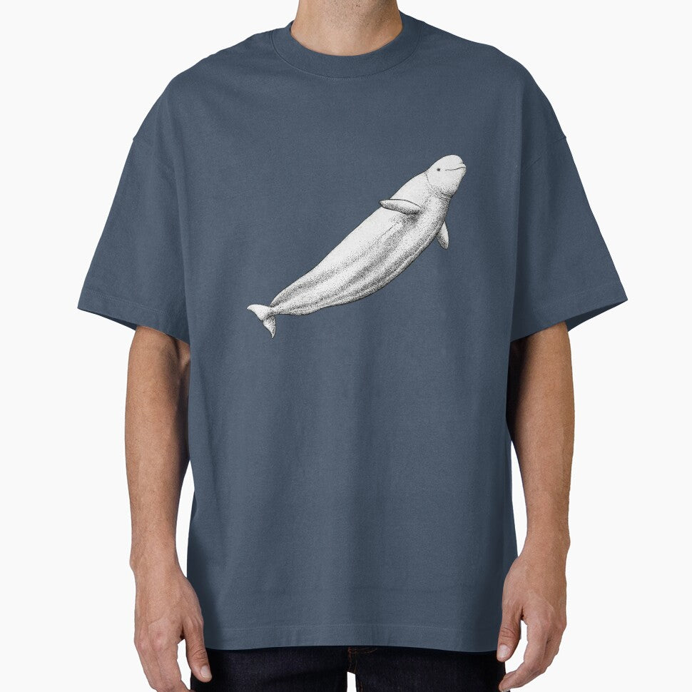 Beluga whale (Delphinapterus leucas) ink artwork by chloeyzoard