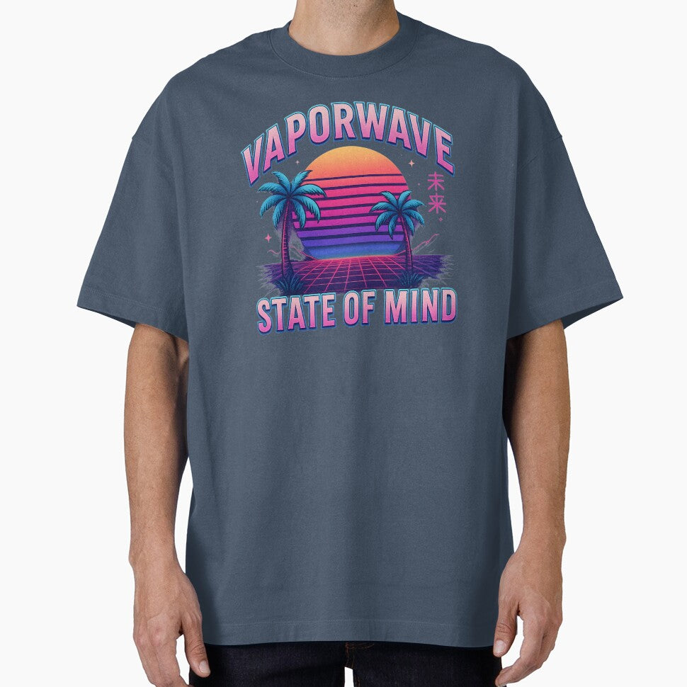 Vaporwave State of Mind – Retro Sunset & Synthwave Design by SVALANART