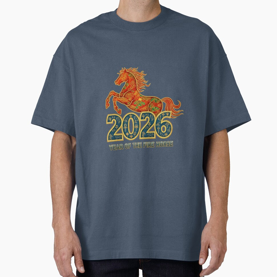 2026 Year of the Fire Horse - Ancient Egyptian Fusion Art Sticker by TheNileLoom