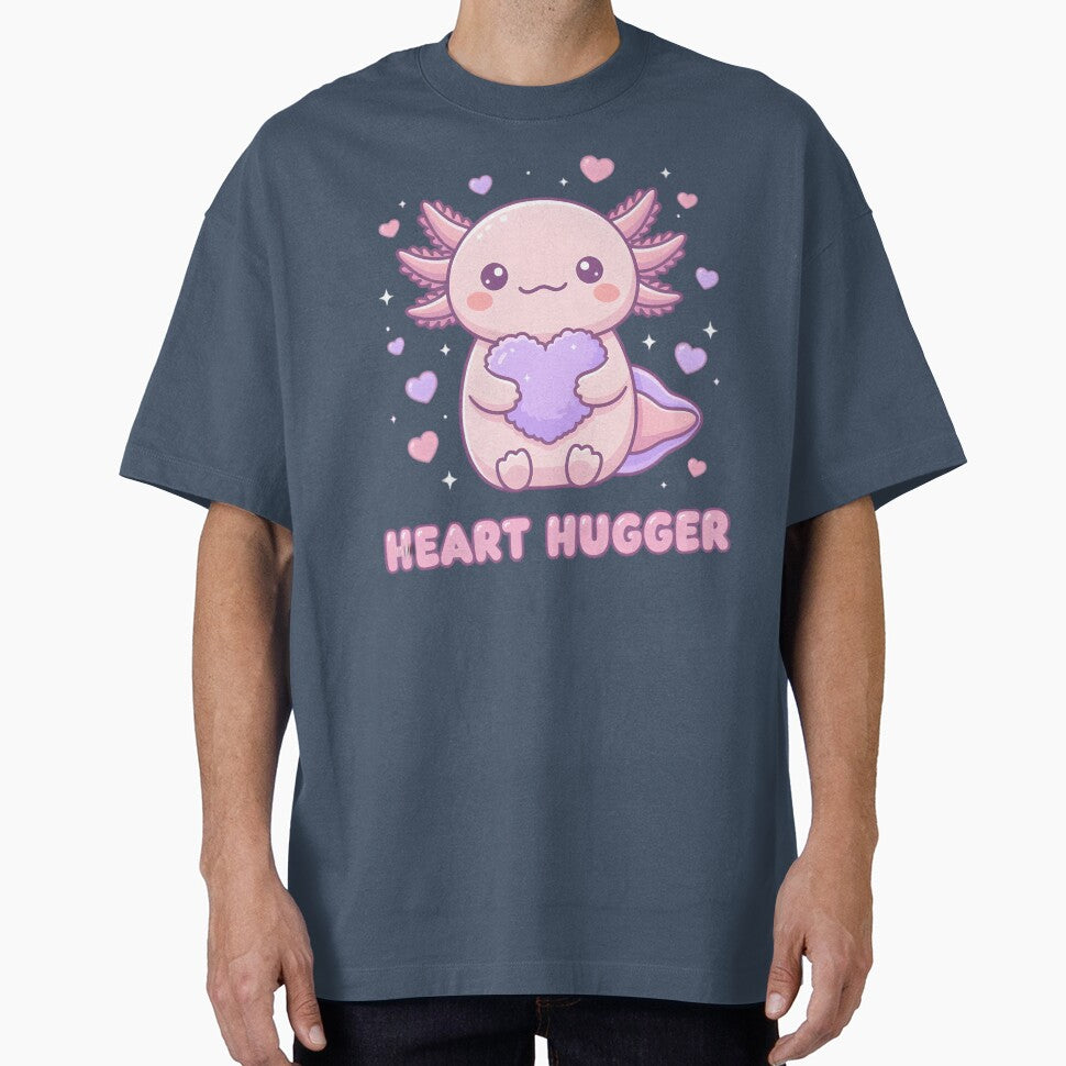 Heart Hugger - Axolotl Lovers Kawaii by SlyFenrir