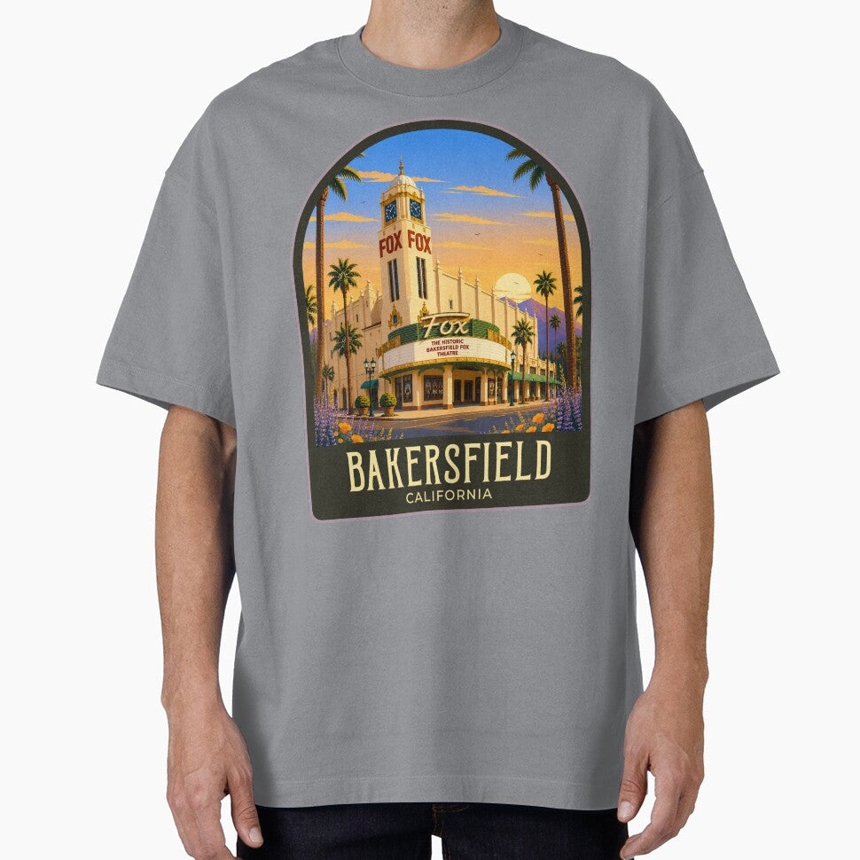 Bakersfield Vintage Travel Illustration by HomeLivingCo