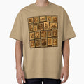 Dark Academia Vintage Sepia Stamp Pattern | Antique Library & Classical Collage by lavanya11