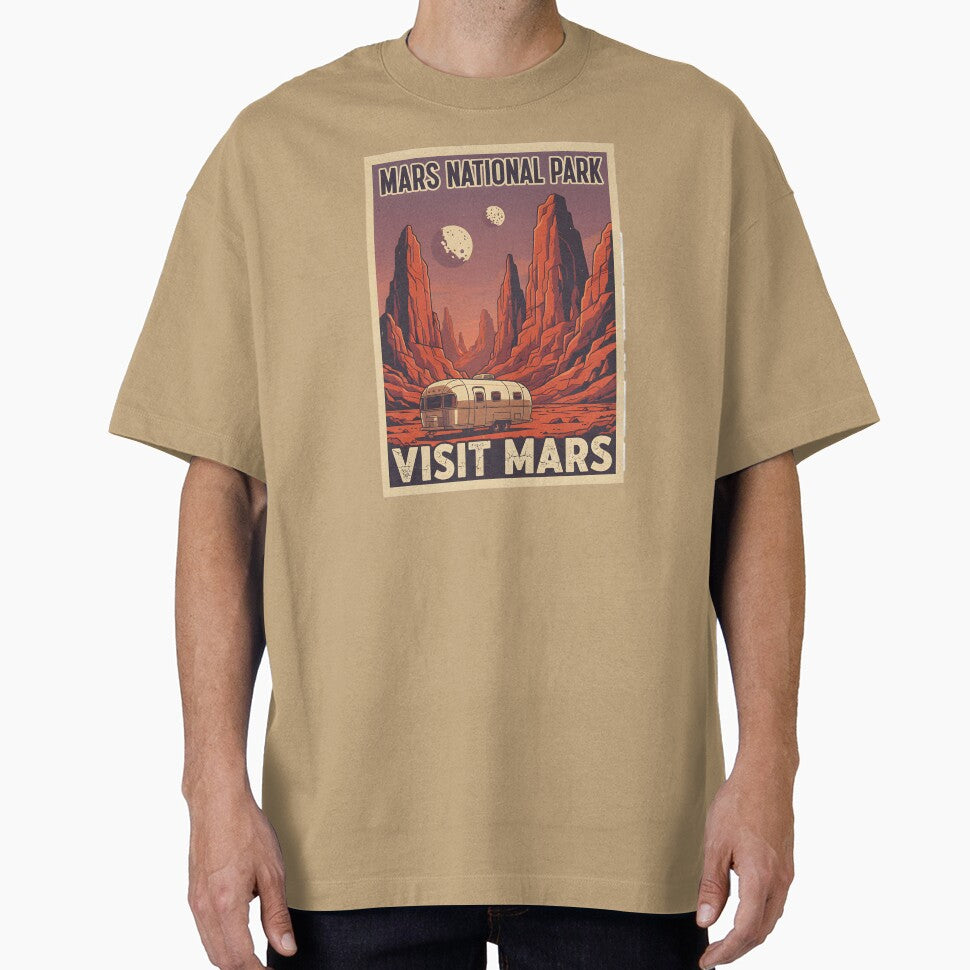 Mars National Park - Vintage Space Travel Poster by uniqueworkz