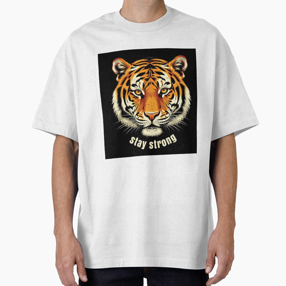 Majestic Bengal Tiger Face Illustration Wildlife Art by Sima Designs
