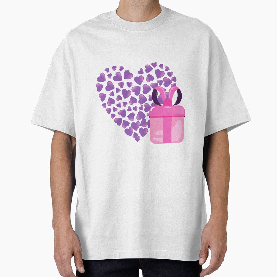 Purple heart with gift by sheelashop