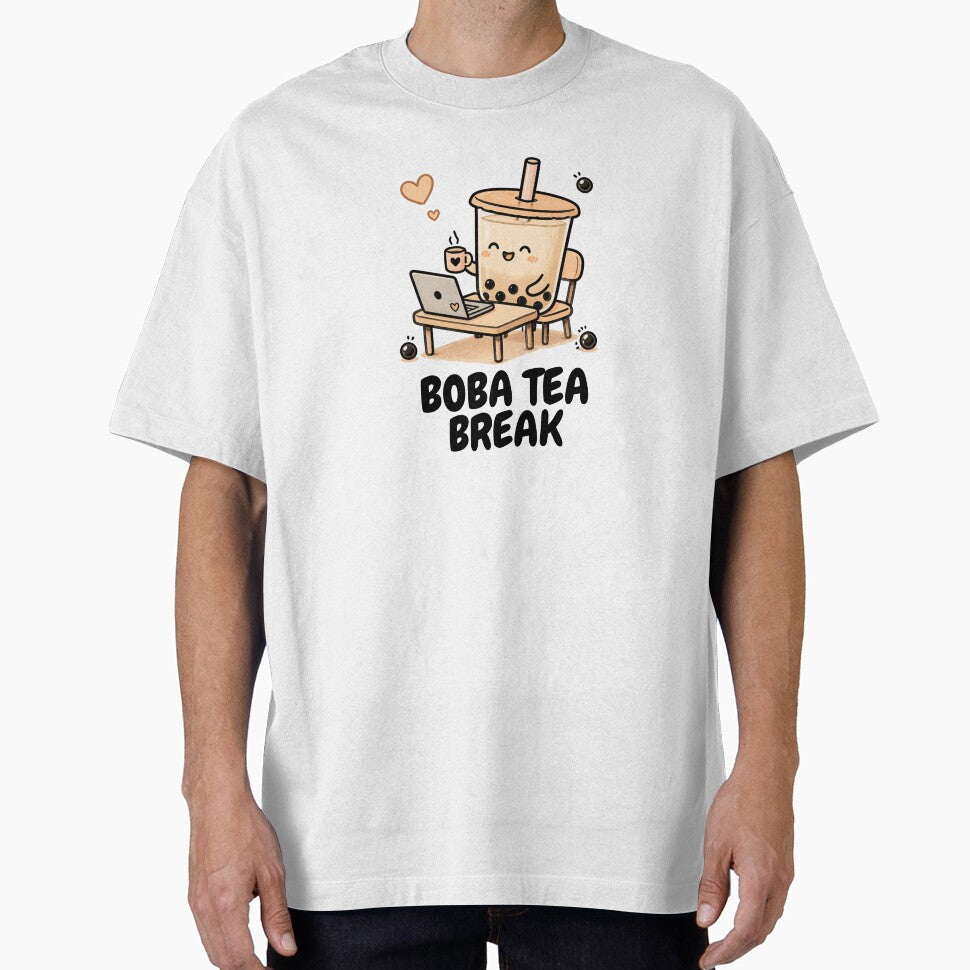 Cute Boba Tea Break Laptop Design by EngkyEngky