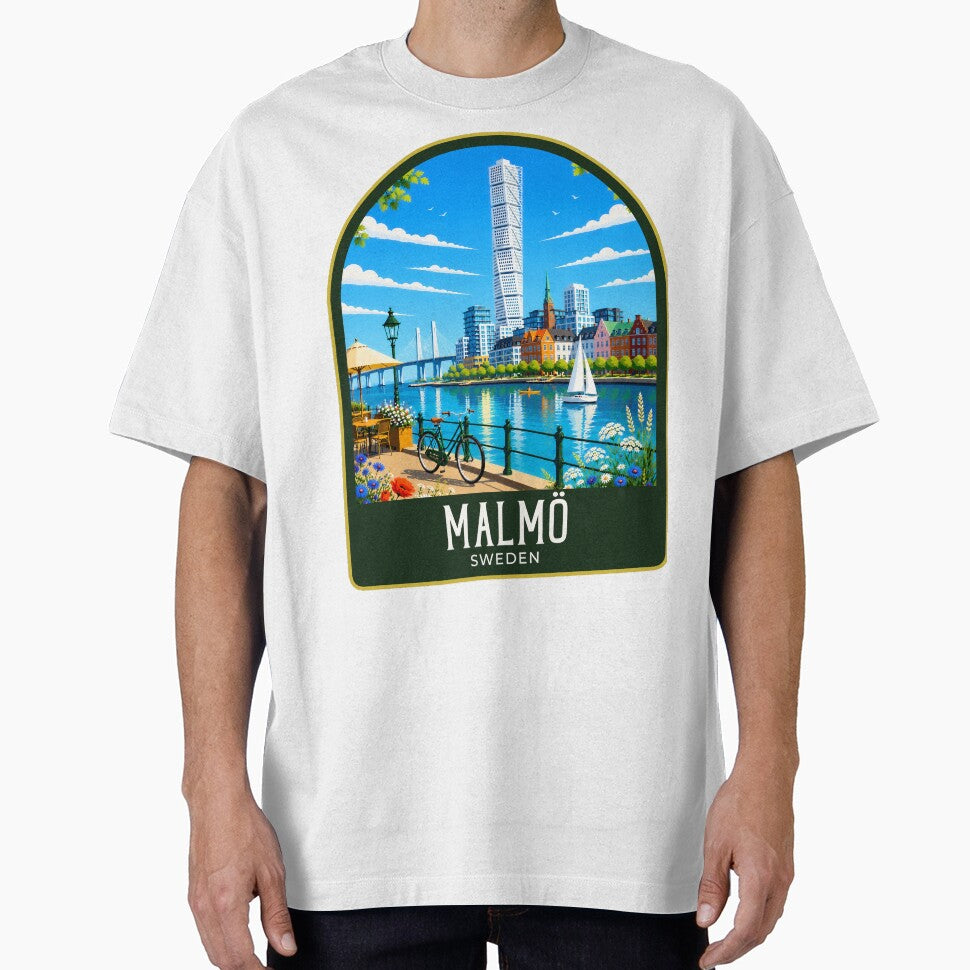 Malmö Vintage Travel Illustration by HomeLivingCo