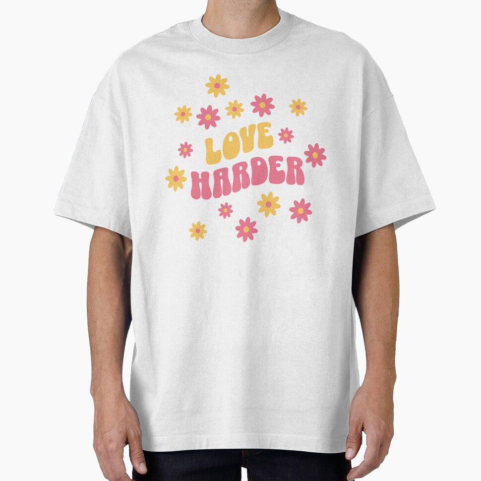 Love Harder Retro Flower by Tee Daddy's