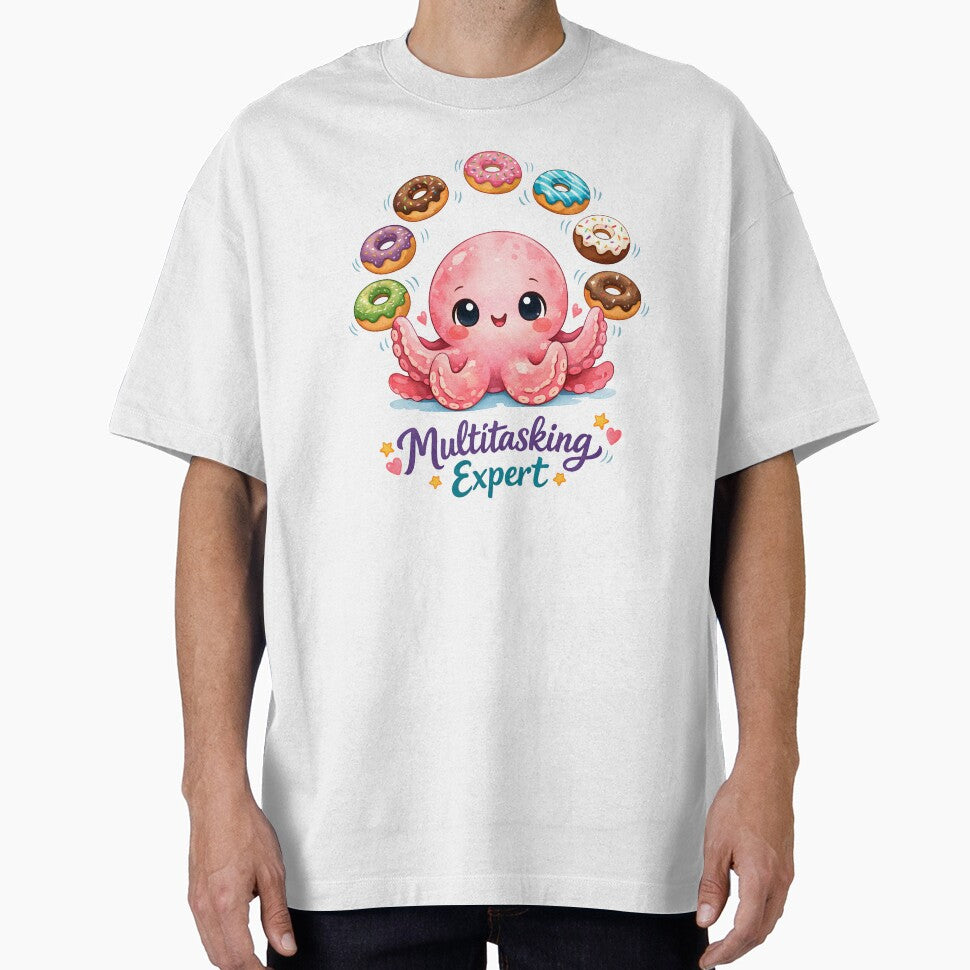 Cute Kawaii Octopus | Multitasking Expert Funny Ocean Animal Gift for Octopus Lovers | Watercolor Art by stylishdzign