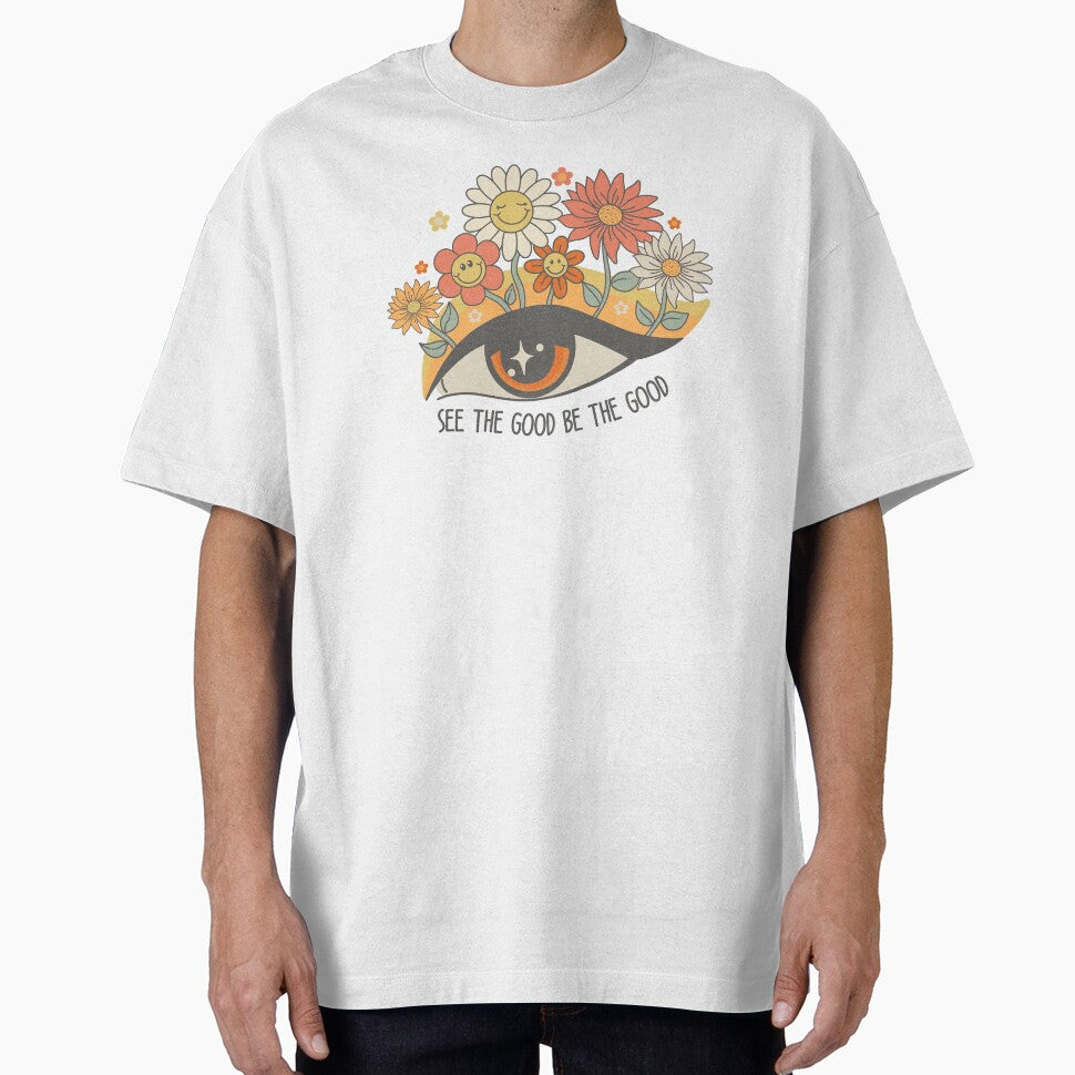 See the Good Be the Good – Groovy Retro Flower Design by coopercreekco