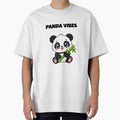 Panda Vibes Cute Kawaii Panda with Bamboo by BoosterShop