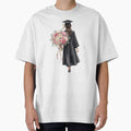 Graduation Girl with Pink Peony Bouquet by Roy & Tiffany