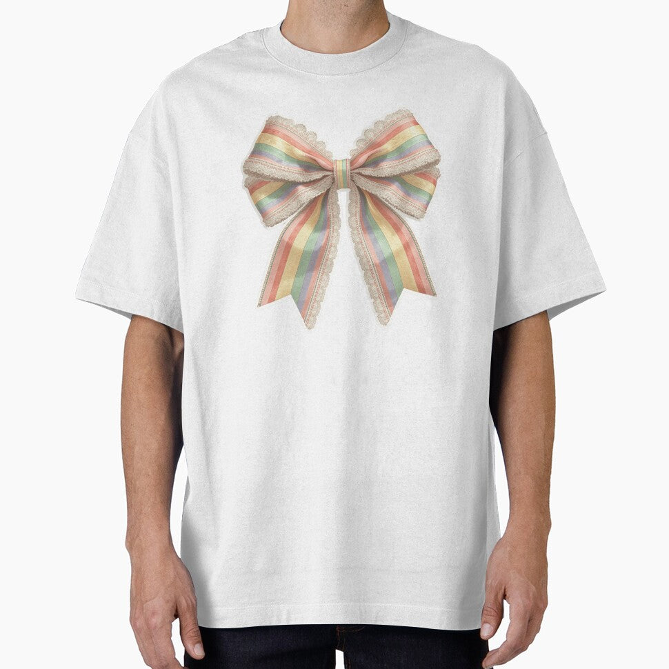 Pastel Rainbow Coquette Lace Pride Bow V.2 by xMErCUrY03x