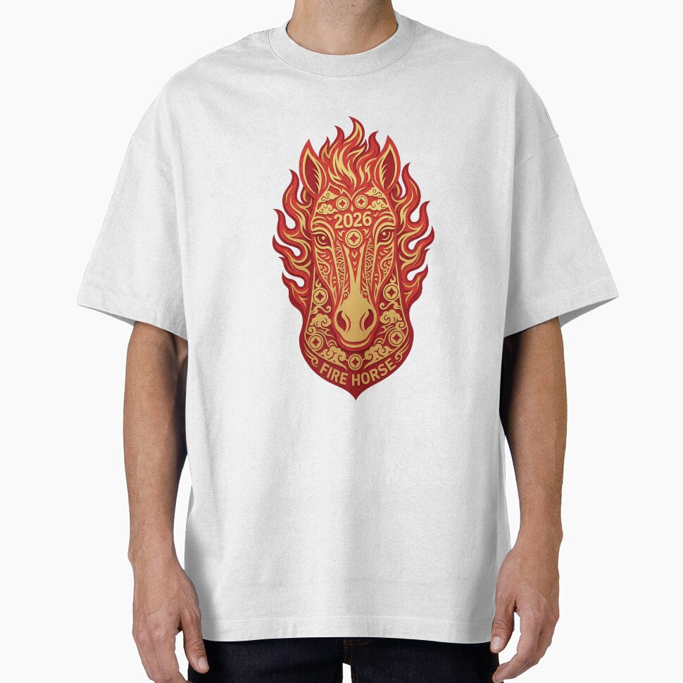 Red Fire Horse Head Portrait 2026 Chinese New Year by Bambear