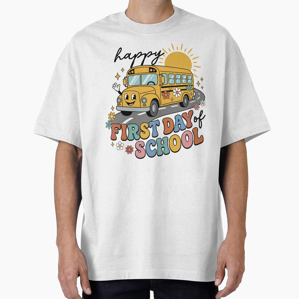 Kids Retro School Bus First Day of School by KroghDs