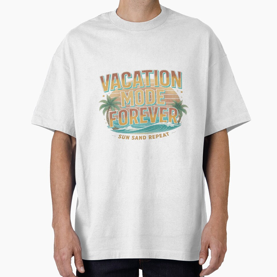 Vacation Mode Forever Retro Beach by jackbermess