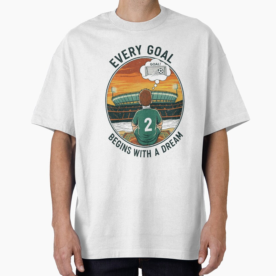 Every Goal Begins With A Dream | Retro Soccer Inspiration Design by M.Store