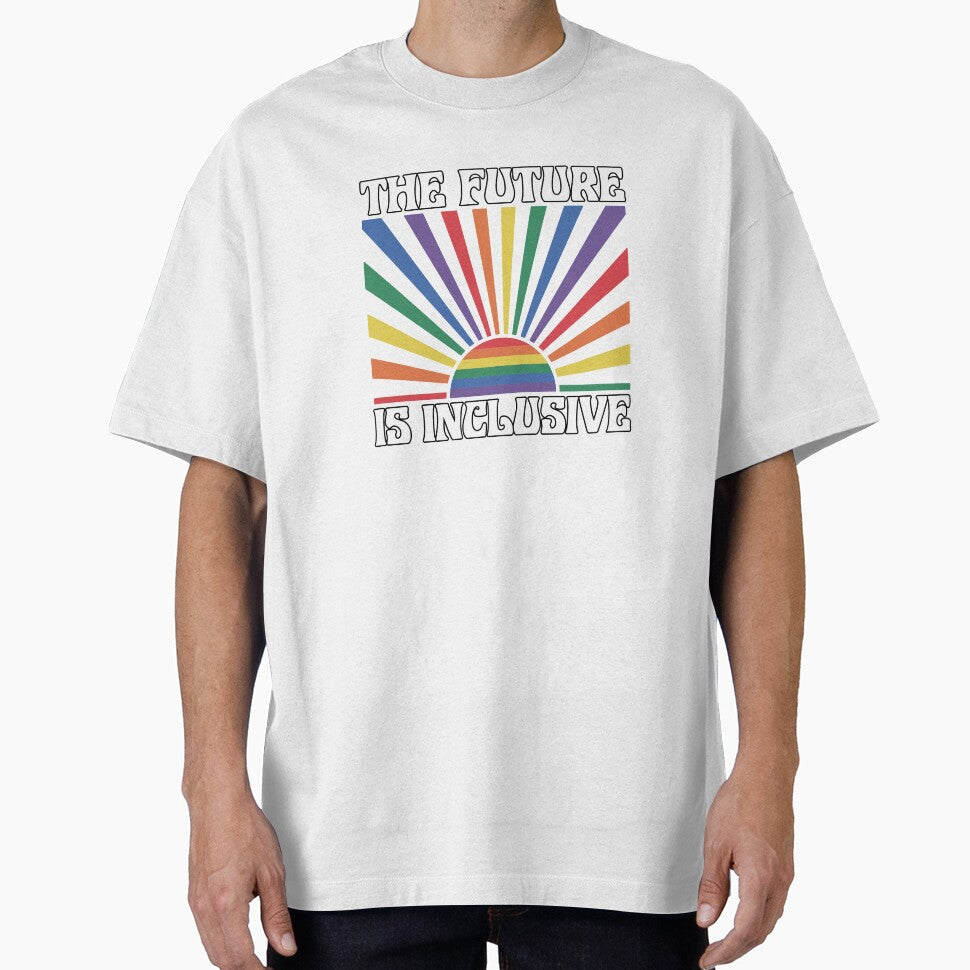 The Future Is Inclusive Retro Rainbow Design by Canvas-Whispers
