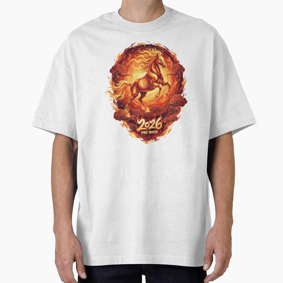Radiant Ember: 2026 Lunar New Year Fire Horse by Prints & Pulse