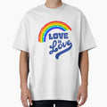 LOVE IS LOVE gay pride rainbow retro design by w1ckerman