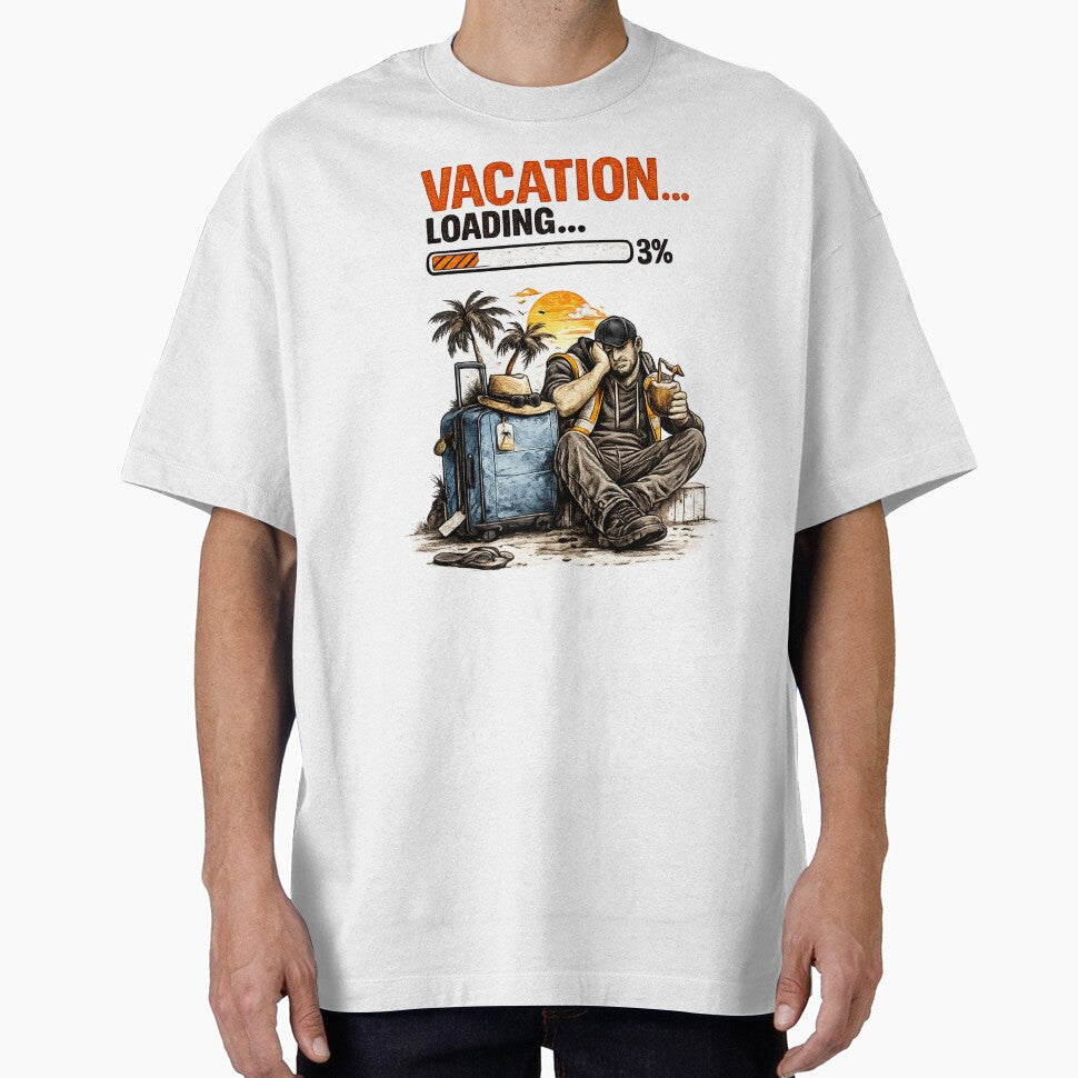 Vacation Loading... 3% | Funny Warehouse Worker T-Shirt by LukWer