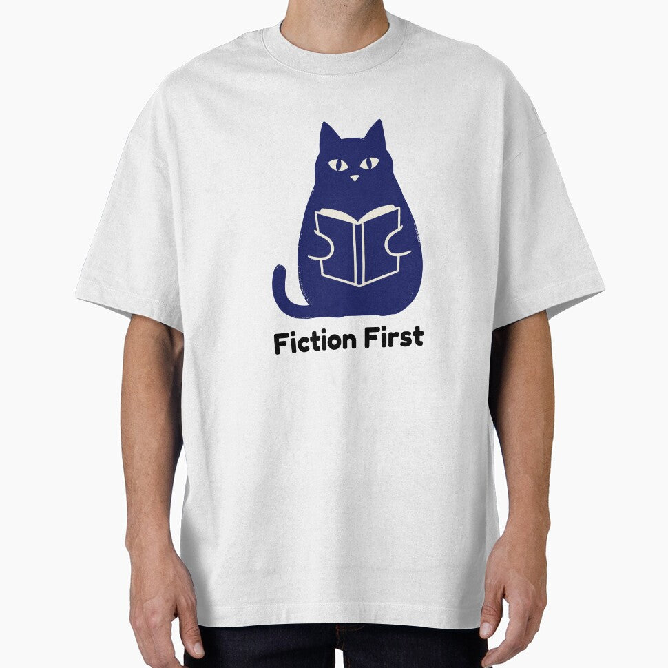Fiction First Book Lover Cat by Bloomelle Studio