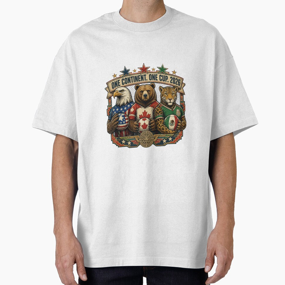 One Continent One Cup 2026 — USA Canada Mexico Football Fan T-Shirt by The96Minutes