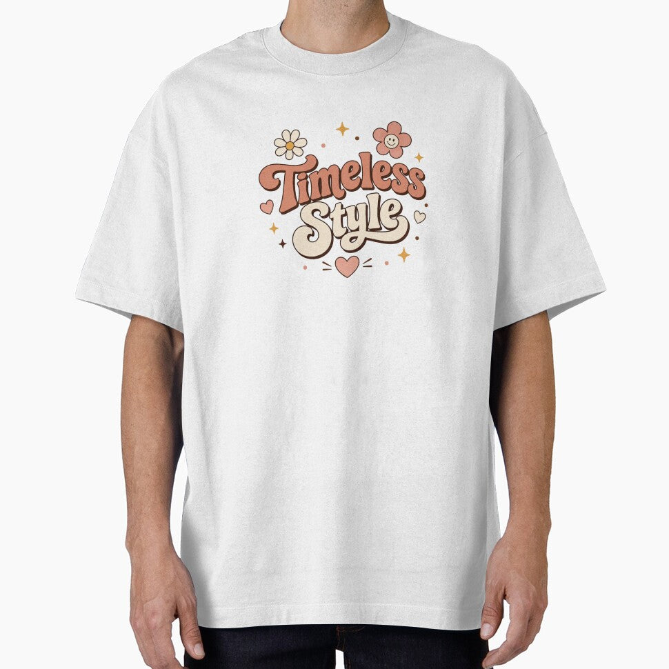 Timeless Style Retro Vintage Cute Groovy Typography Aesthetic T-Shirt Sticker Design by Sanika arts
