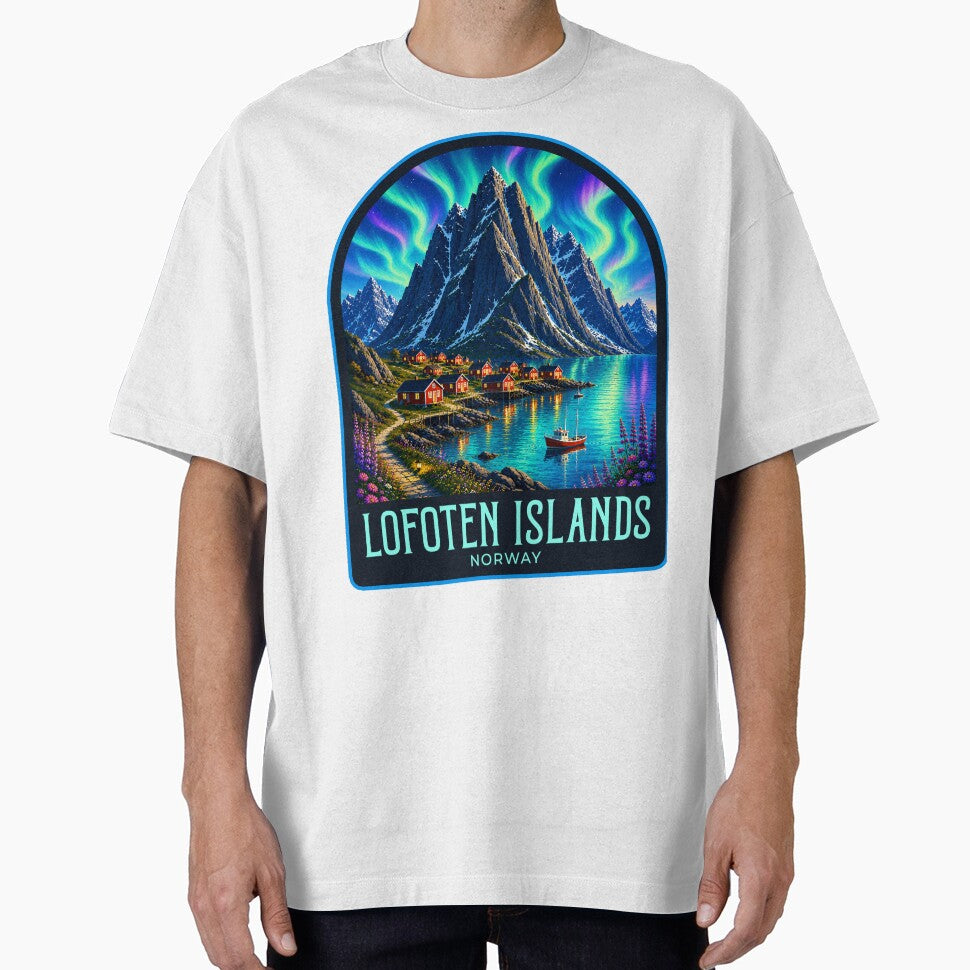 Lofoten Islands Vintage Travel Illustration by HomeLivingCo