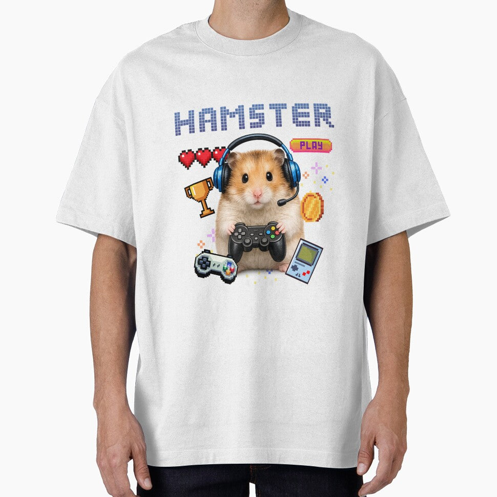 Cute Gamer Hamster Pixel Art by Keng Art