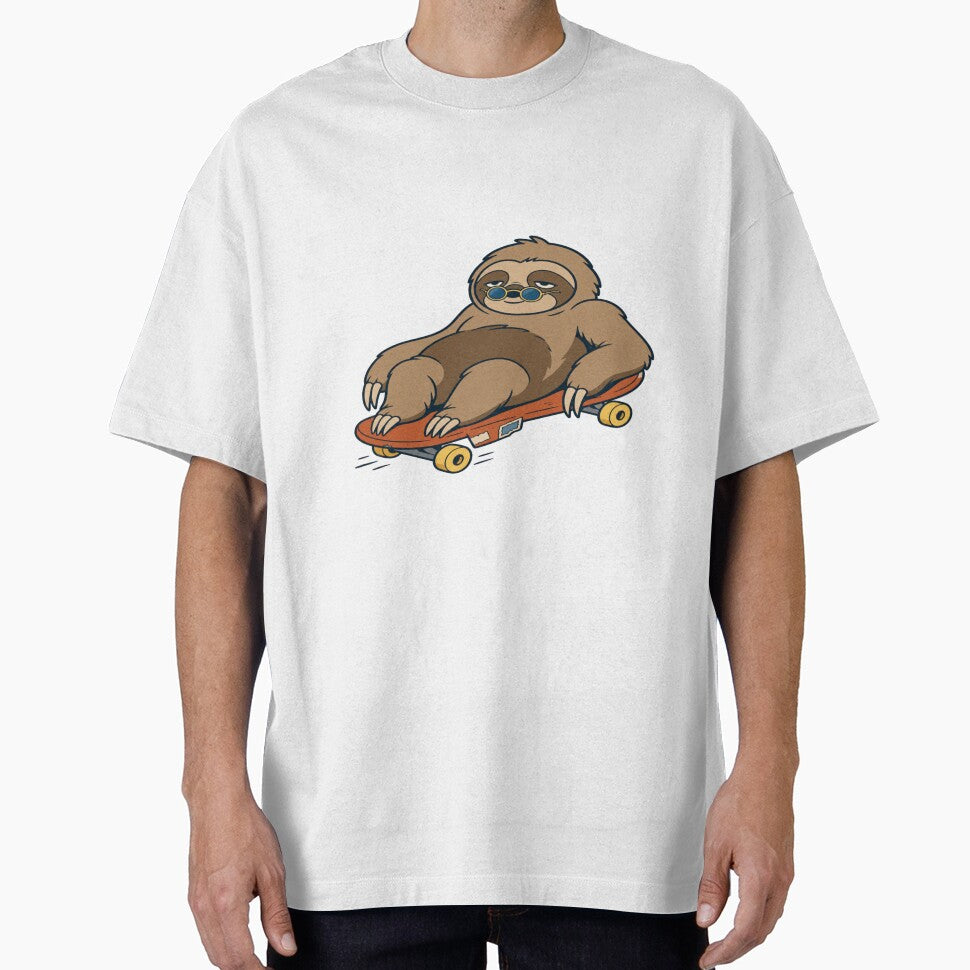 Not Fast Not Furious — Sloth Skateboard Animal-pun Humor by Mosidrip