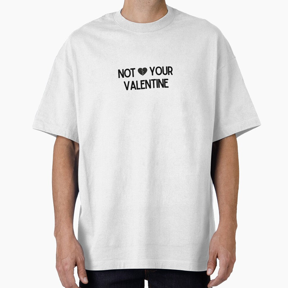 Not Your Valentine | Funny Anti Valentine's Day Heart Simple Design by luckyhue