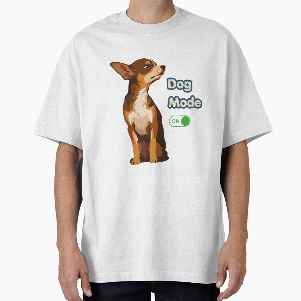 Dog Mode ON Cute Funny Dog Illustration | Dog Lover Gift | Pet Humor Cartoon by OhUTees