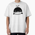 Kawaii Whale — Cute Black Smiling Whale Art Tee by medicalkinoko
