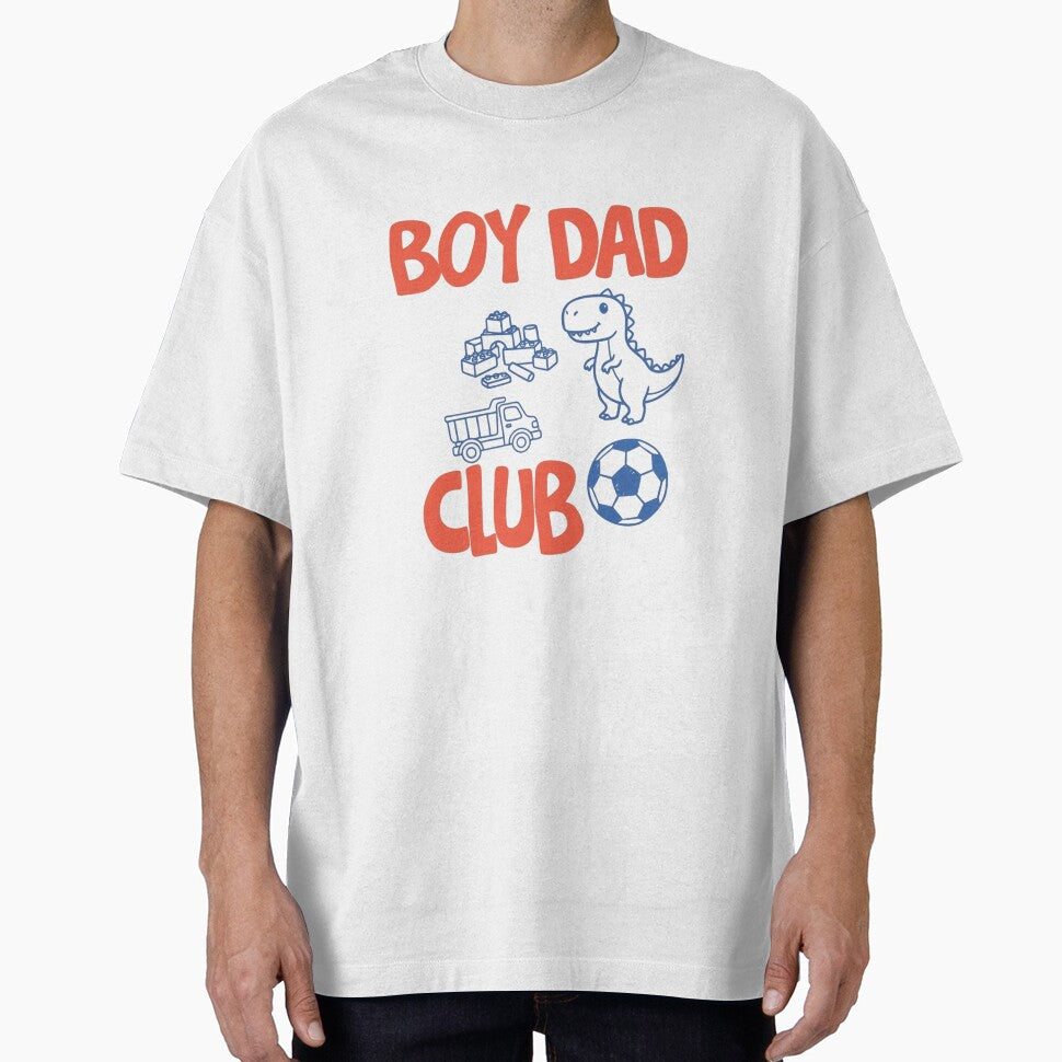 Boy Dad Club Dinosaur Truck Building Blocks Cute Father's Day Gift by HBDStudio